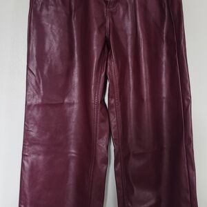 Universal Thread Burgundy Faux Leather Pants